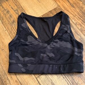 Black Camouflage Sports Bra